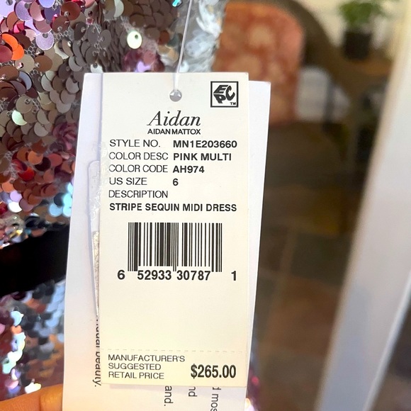 Aidan by Aidan Mattox Sequin Party Midi Wrap Ss 6 - Picture 8 of 15